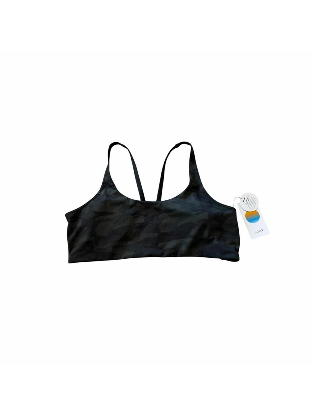 VUORI Yosemite Sports Bra Women's XXL NWT Premium Athleisure Black Camo Strappy